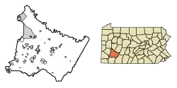 Location of North Belle Vernon in Westmoreland County, Pennsylvania.