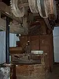 Engine driven stones on the meal floor.
