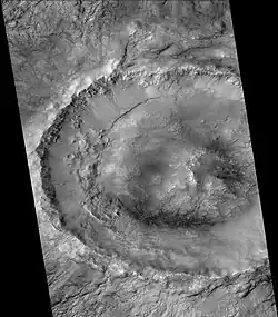Bonestell crater, as seen by CTX camera (on MRO).