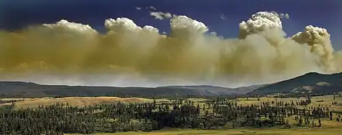 Pyrocumulus clouds (September 2009)