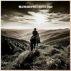 A cowboy on horseback looks out over a western landscape. The artist's name and the title are at the top of the cover.