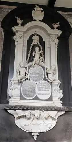 Large wall-mounted marble memorial