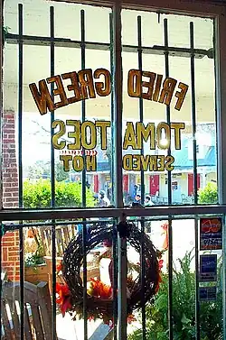 Window at the Whistle Stop Café in Juliette