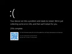 The blue screen of death on Windows 11 (builds 22000.51–22000.346)