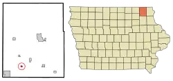 Location of Fort Atkinson, Iowa