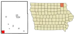 Location of Jackson Junction, Iowa