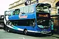 A Wright Eclipse Gemini bodied Volvo B7TL in York, operating service 843