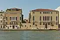 Palazzo Giustinian Recanati (right) and Ca' Lippomano (left) on Fondamenta Zattere al Ponte Lungo. View from de Giudecca Canal.