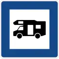 Sign 365-67 Motor caravan campsite