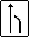Sign 531-10 End of lane