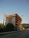 Construction of building on 2009 across Kule neighborhood