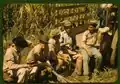Sugar cane workers resting