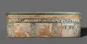 Coffin of Senbi; 1918–1859&nbsp;BC; gessoed and painted cedar; overall: 70 x 55&nbsp;cm; Cleveland Museum of Art